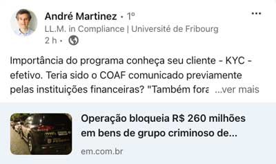 ANDRÉ MATINEZ - COMPLIANCE BANCÁRIO ESSENCIAL - LINKEDIN